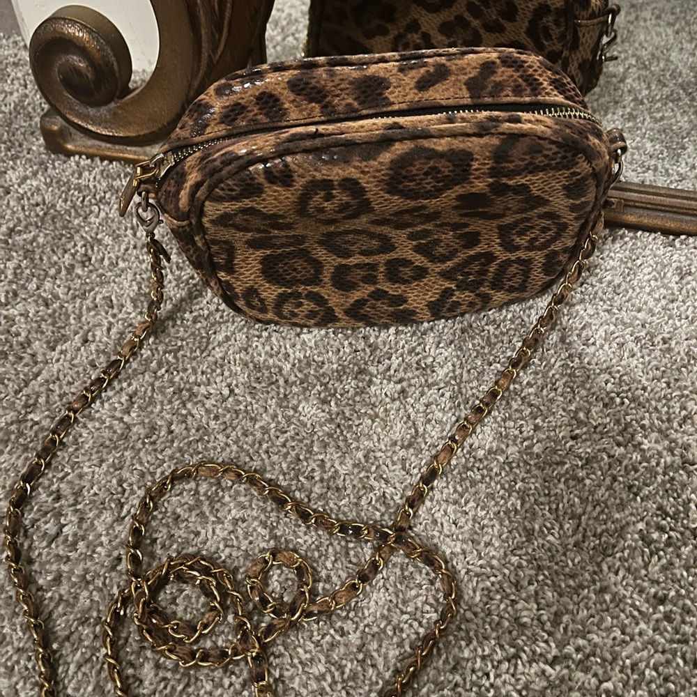 Leopard Print Cross Body Bag